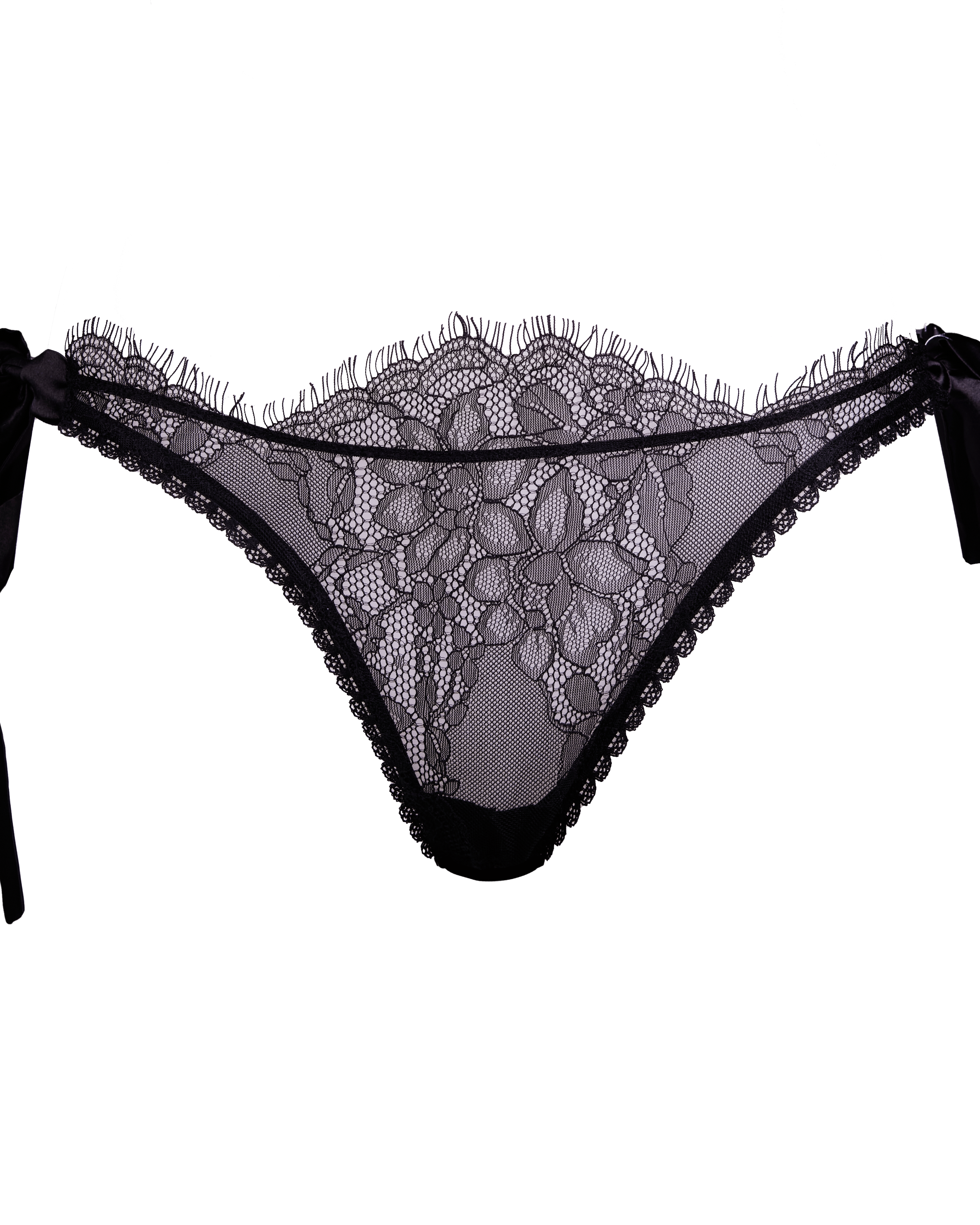 Solstice Tie - Side Panty Black - Noblesse Oblige Lingerie
