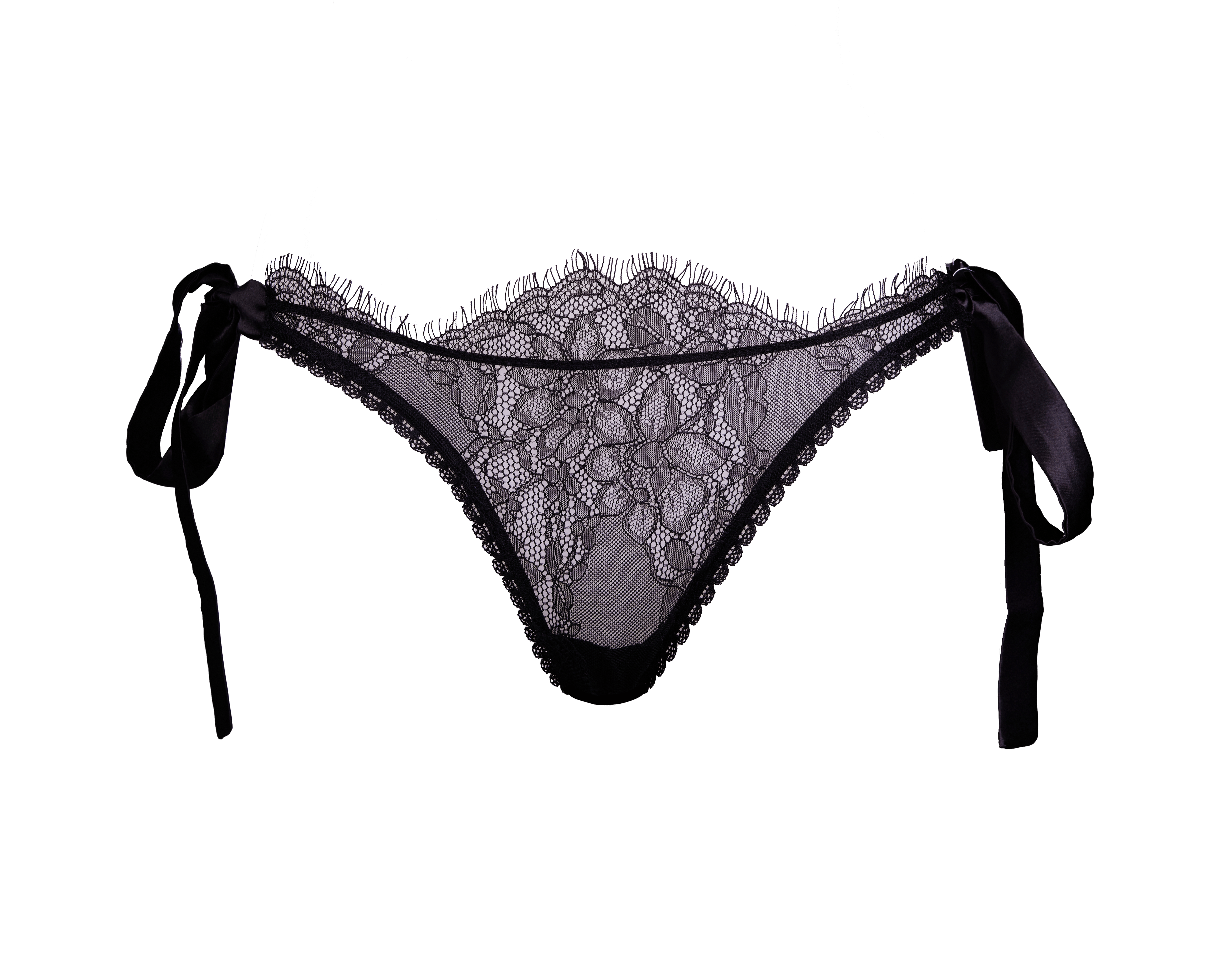 Solstice Tie - Side Panty Black - Noblesse Oblige Lingerie