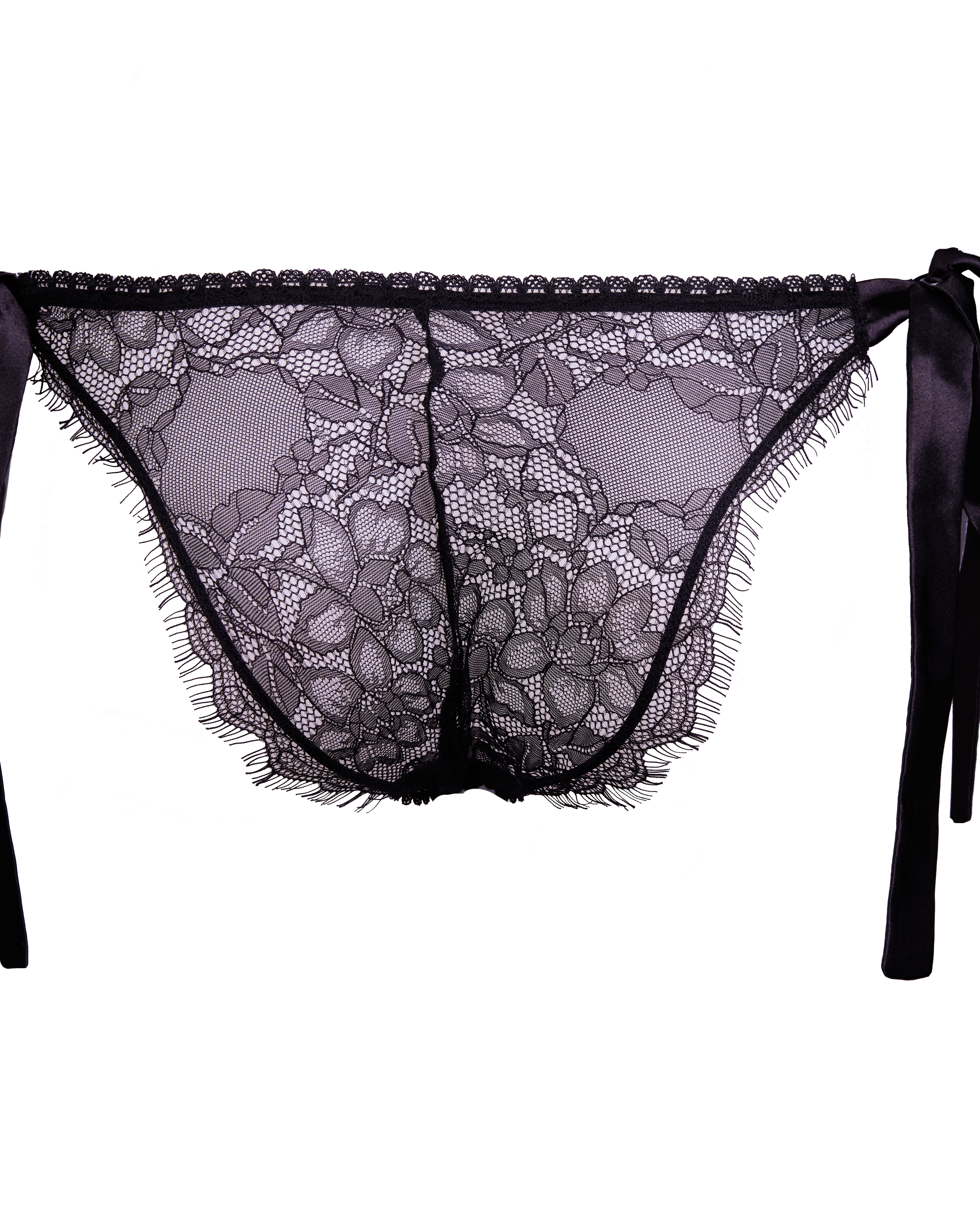Solstice Tie - Side Panty Black - Noblesse Oblige Lingerie