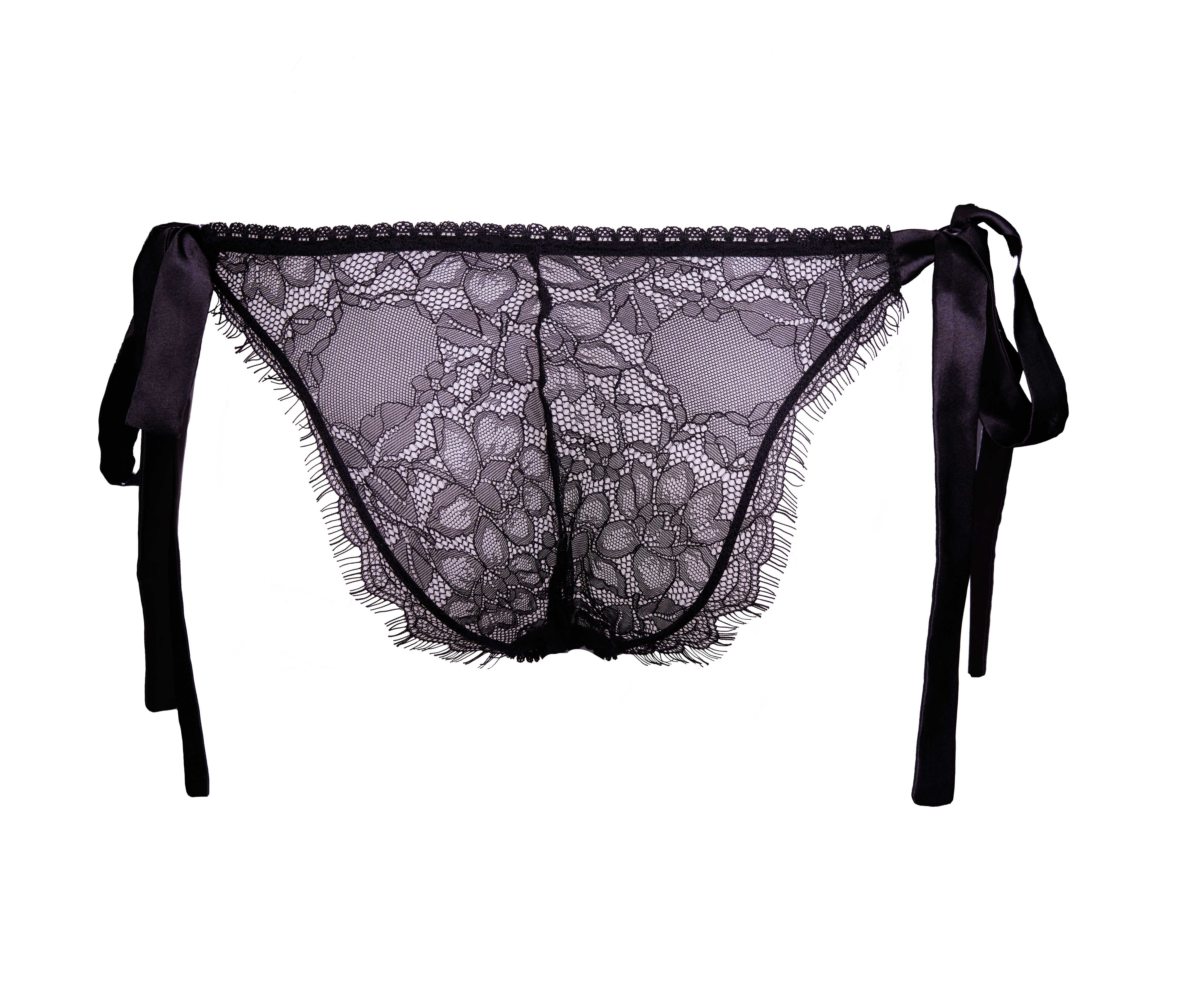 Solstice Tie - Side Panty Black - Noblesse Oblige Lingerie