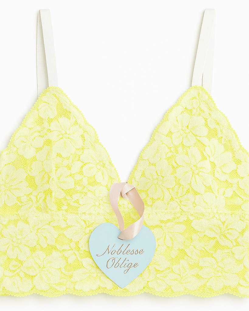 Lime Zest Flock Panty - Noblesse Oblige Lingerie