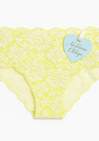 Lime Zest Flock Panty - Noblesse Oblige Lingerie