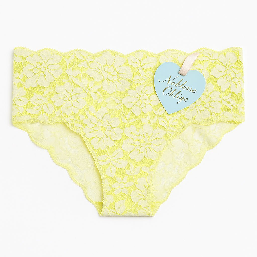 Lime Zest Flock Panty - Noblesse Oblige Lingerie