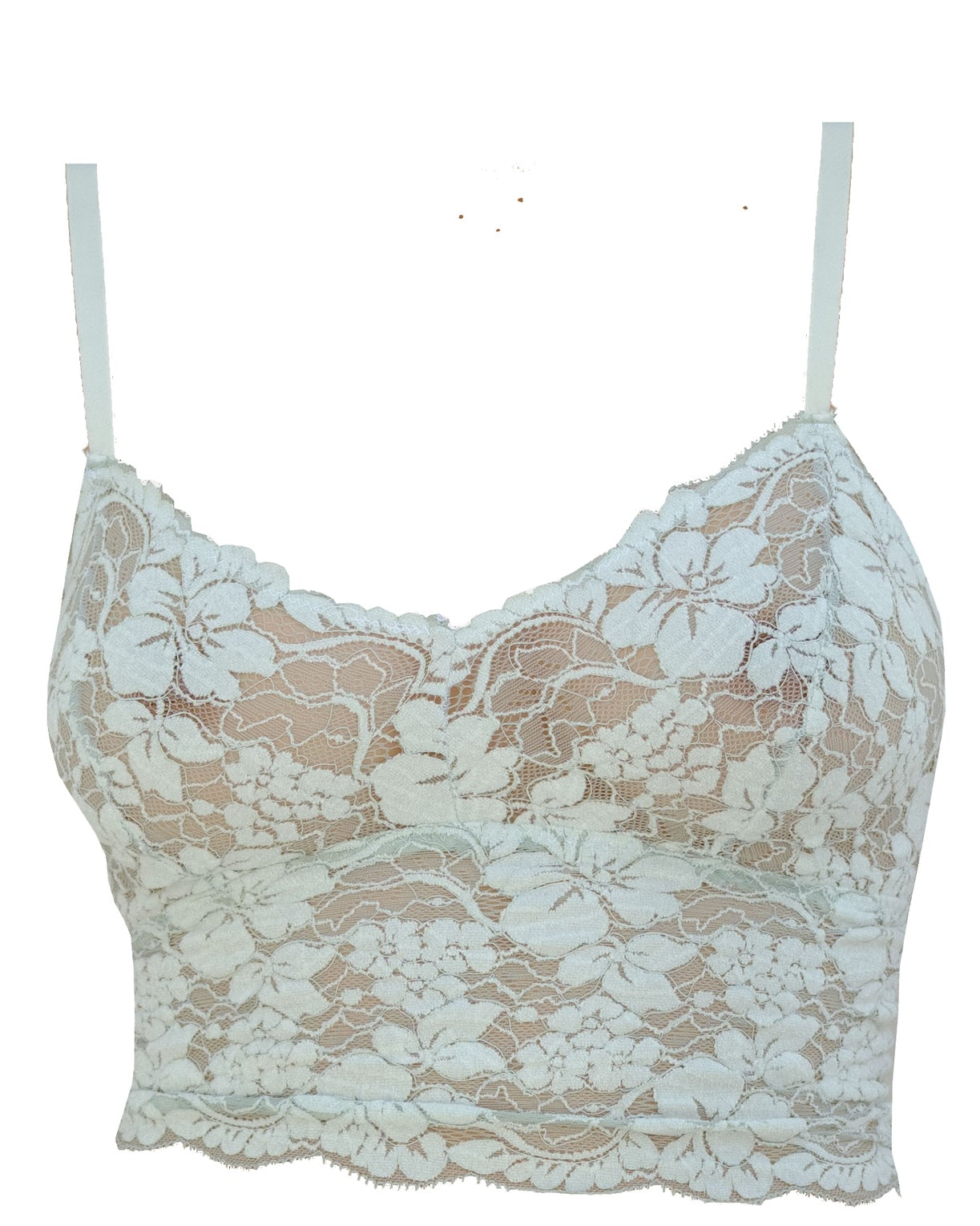Two Tone High Apex Flock Effect Bralette - Noblesse Oblige Lingerie