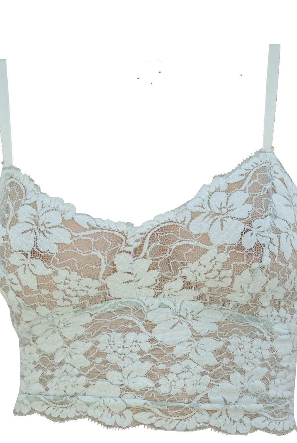 Two Tone High Apex Flock Effect Bralette - Noblesse Oblige Lingerie