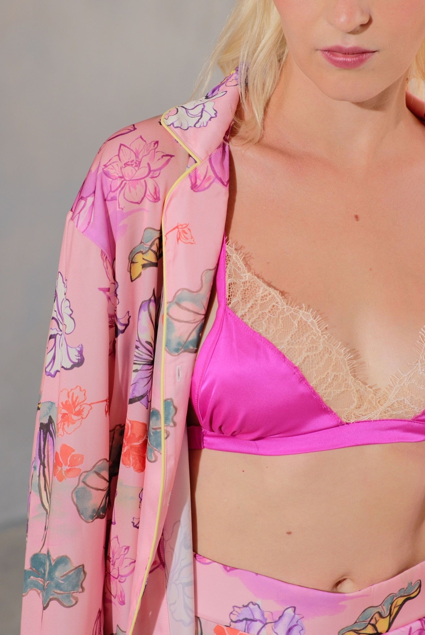 Luna Bralette Hot Pink - Noblesse Oblige Lingerie