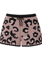 Crochet Shorts Leopard - Noblesse Oblige Lingerie
