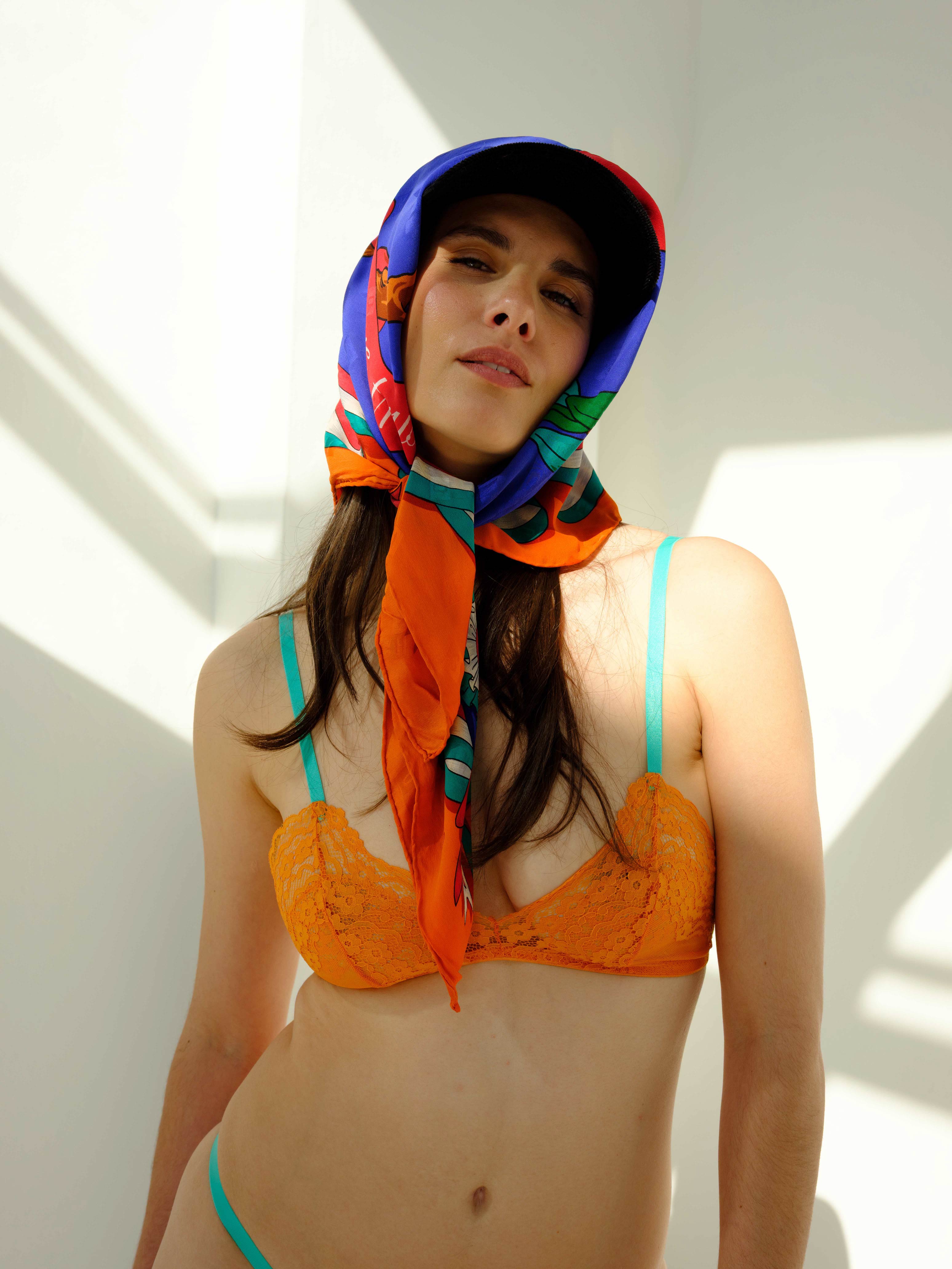 Pop Orange Lace Panty - Noblesse Oblige Lingerie