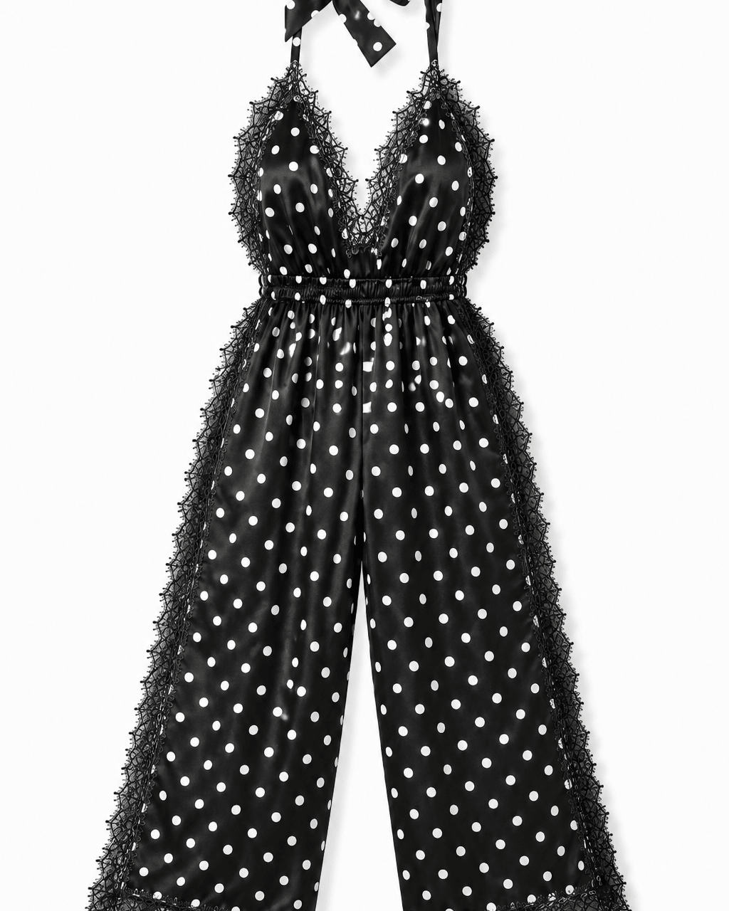 Luna Long Romper Polka Dot - Noblesse Oblige Lingerie