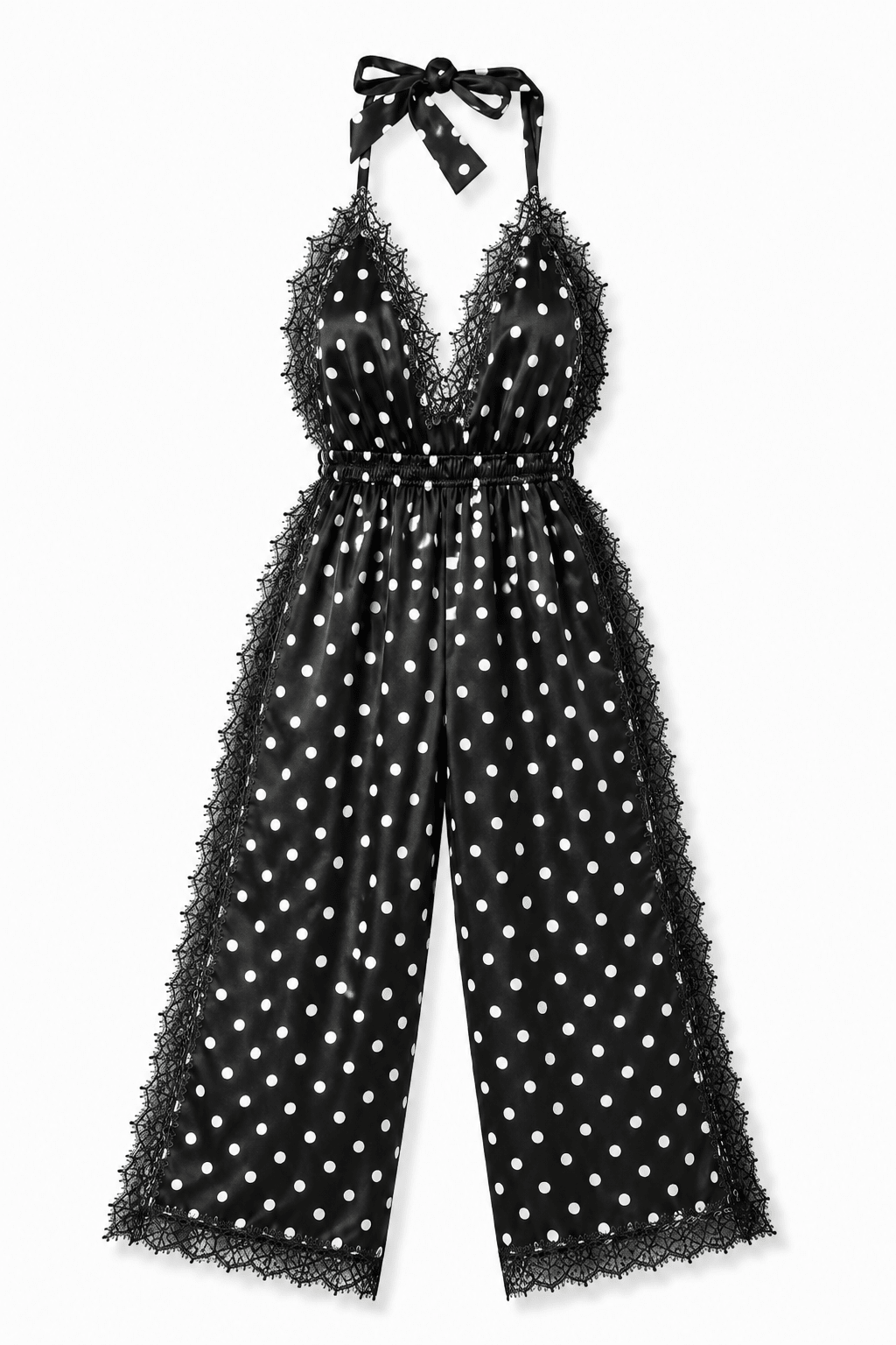 Luna Long Romper Polka Dot - Noblesse Oblige Lingerie
