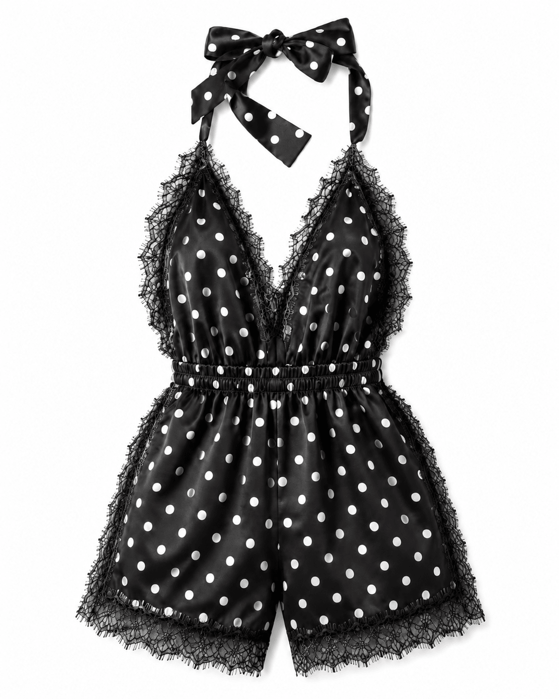 Luna Short Romper Polka Dot - Noblesse Oblige Lingerie