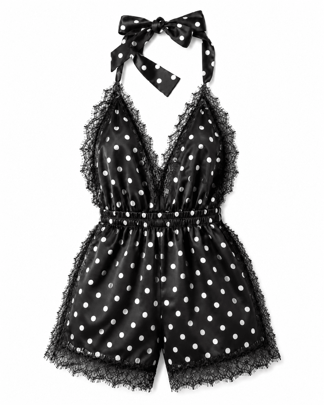 Luna Short Romper Polka Dot - Noblesse Oblige Lingerie
