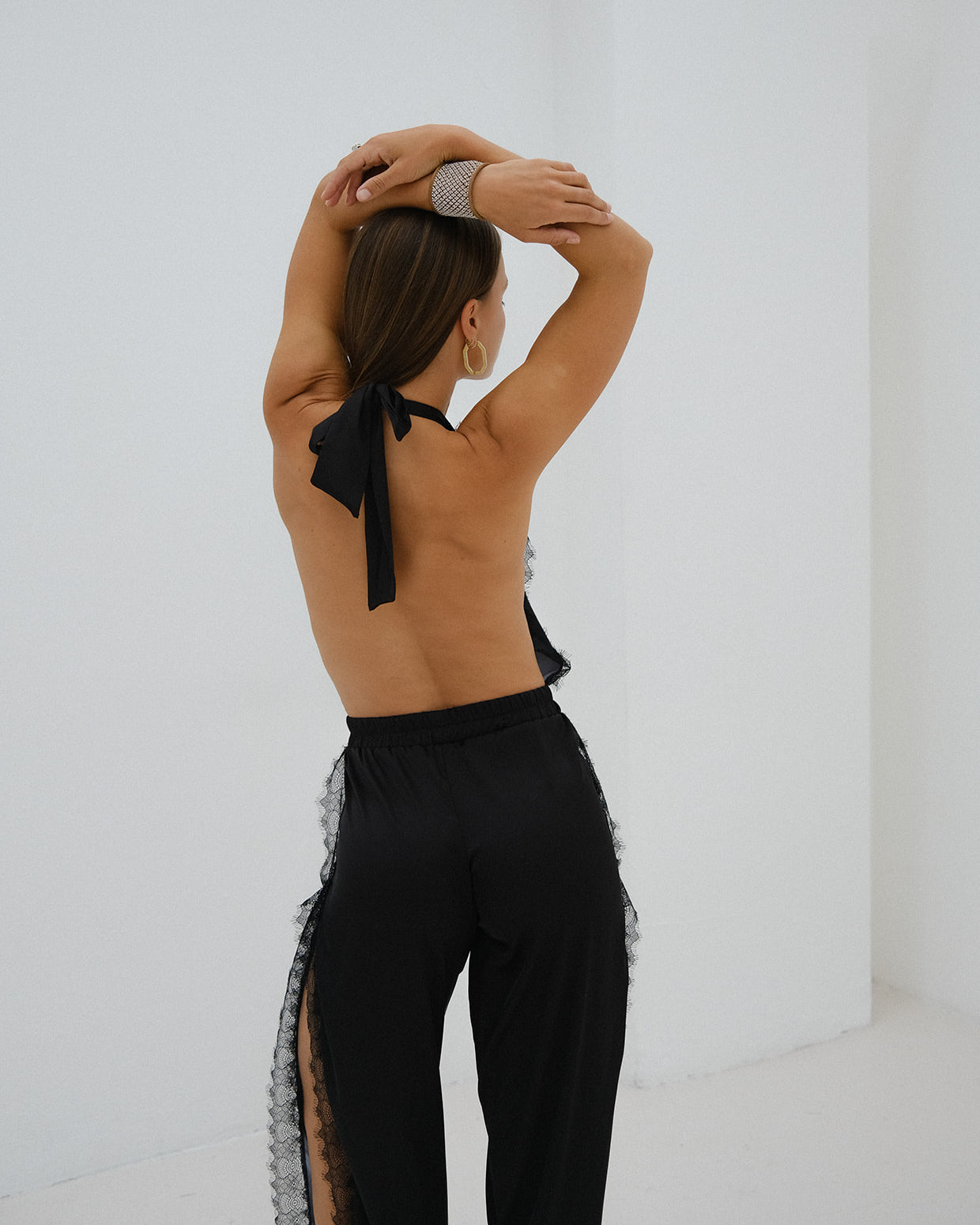 Luna Long Romper Black - Noblesse Oblige Lingerie