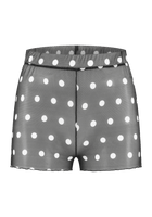 Small black polka dot on white mesh sleep shorts - Noblesse Oblige Lingerie