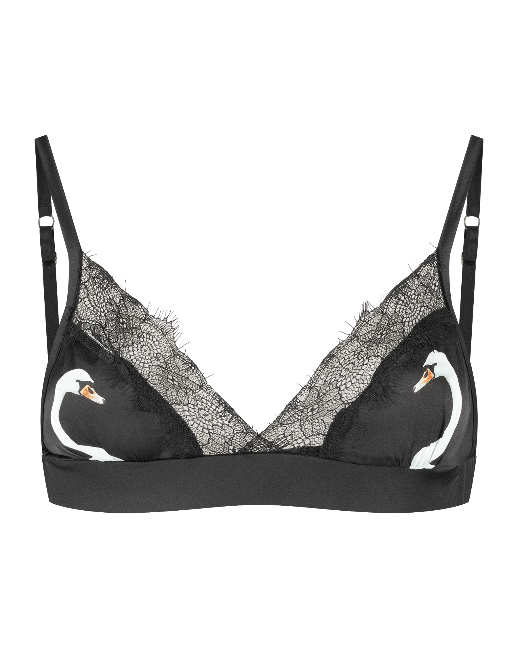 Swan Bralette Black - Noblesse Oblige Lingerie
