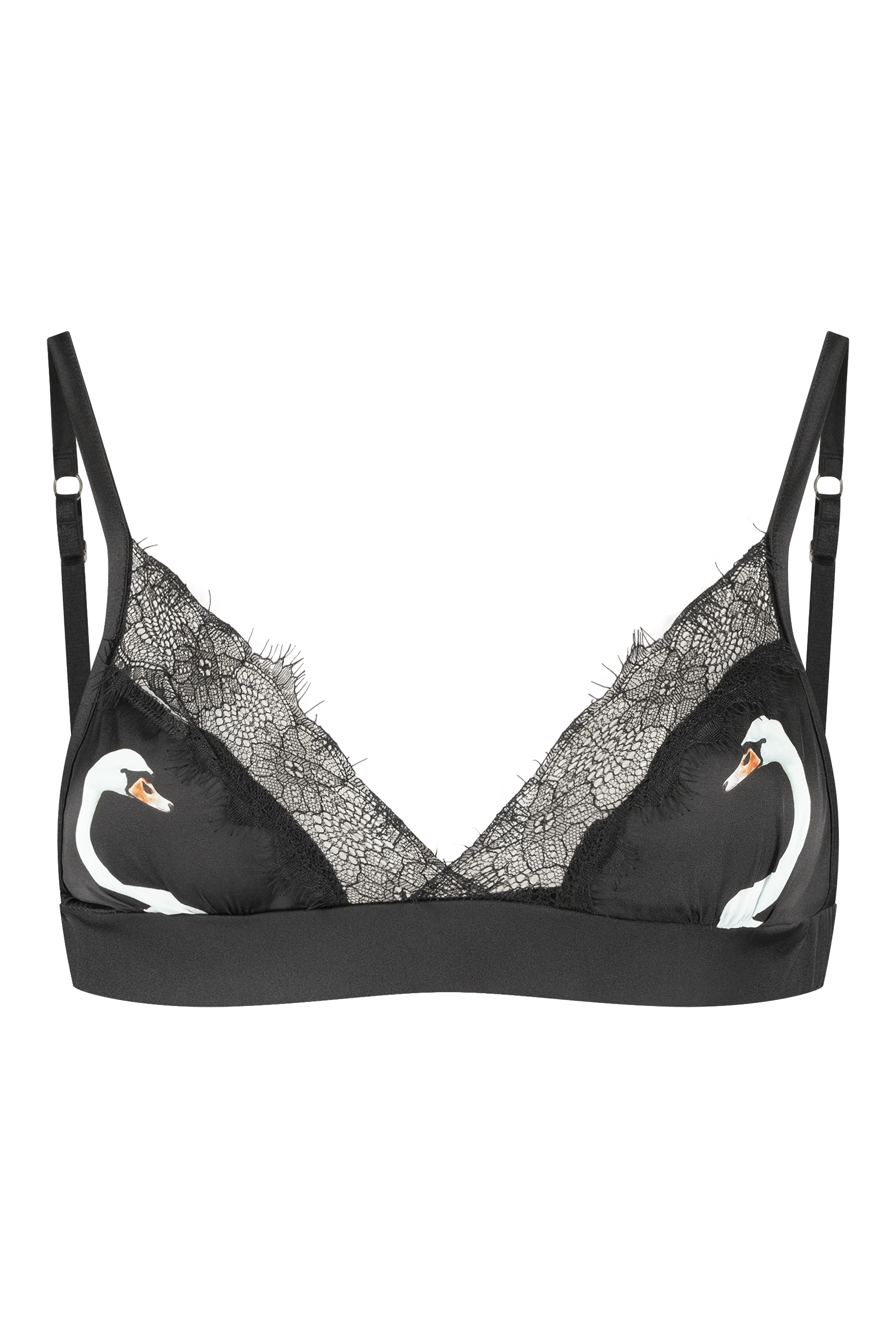 Swan Bralette Black - Noblesse Oblige Lingerie
