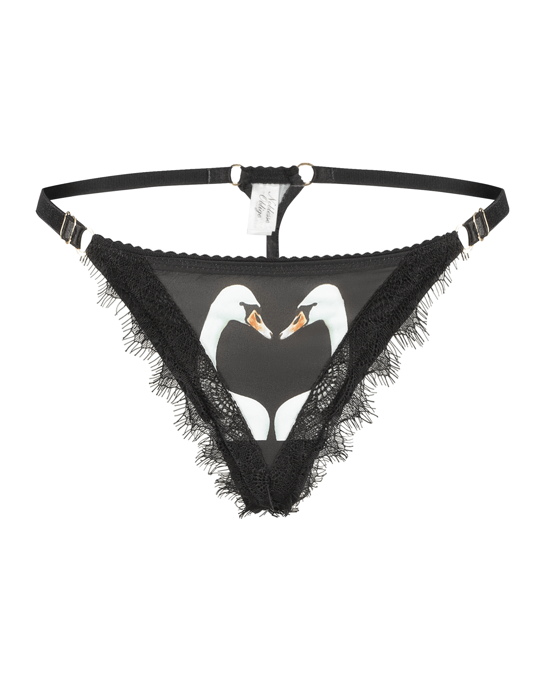 Swan String Black - Noblesse Oblige Lingerie
