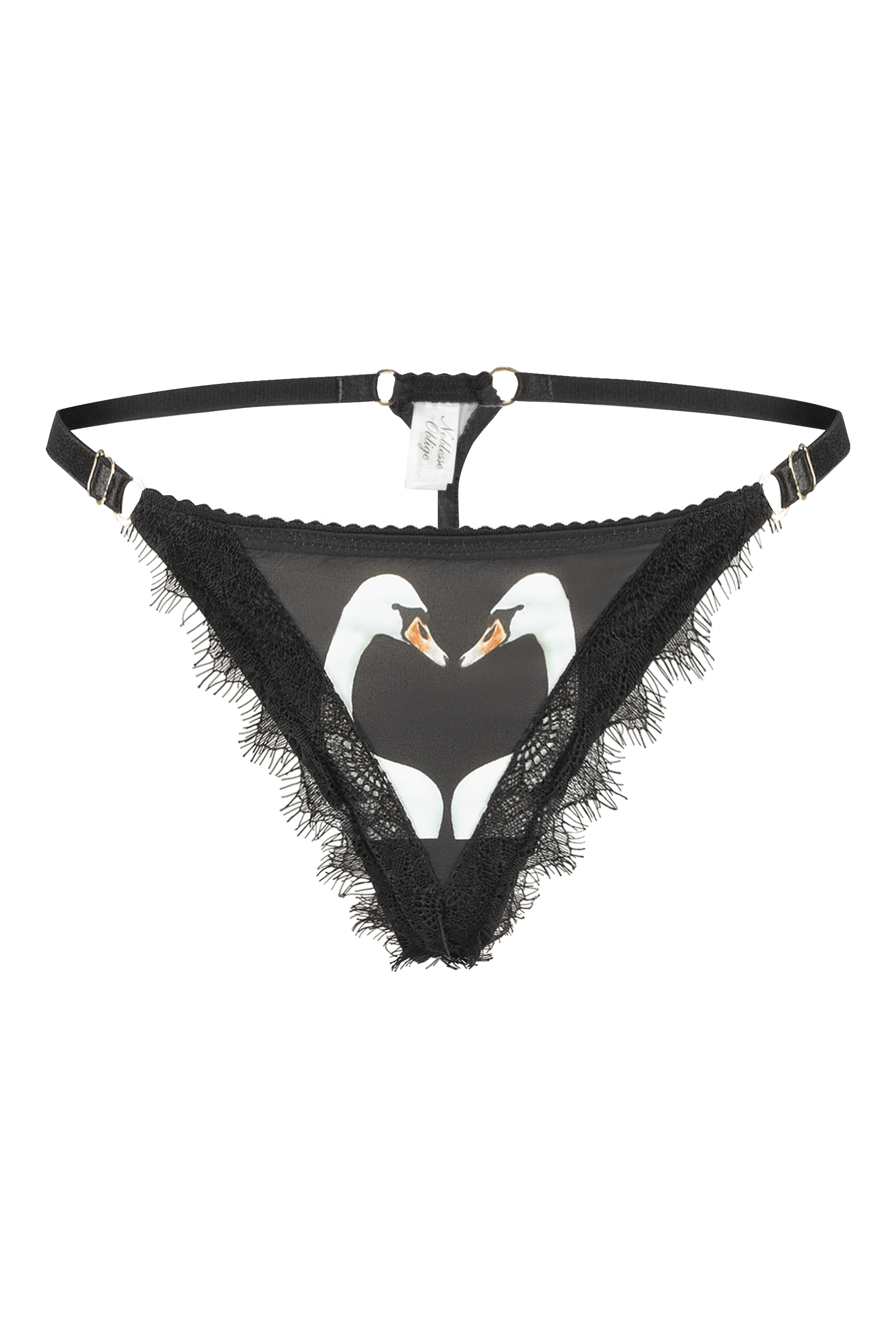 Swan String Black - Noblesse Oblige Lingerie