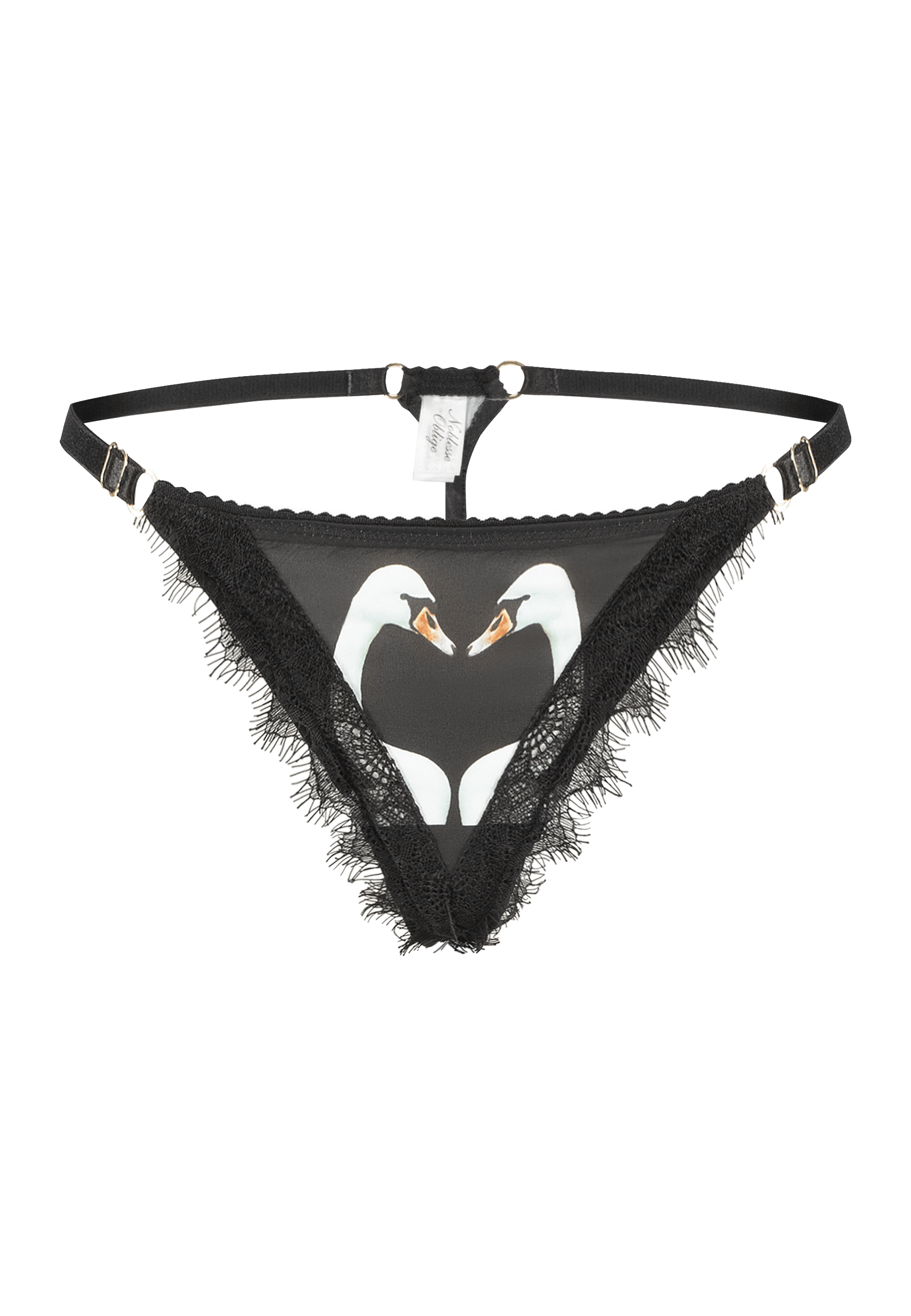 Swan String Black - Noblesse Oblige Lingerie