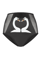 Swan Panty Black - Noblesse Oblige Lingerie