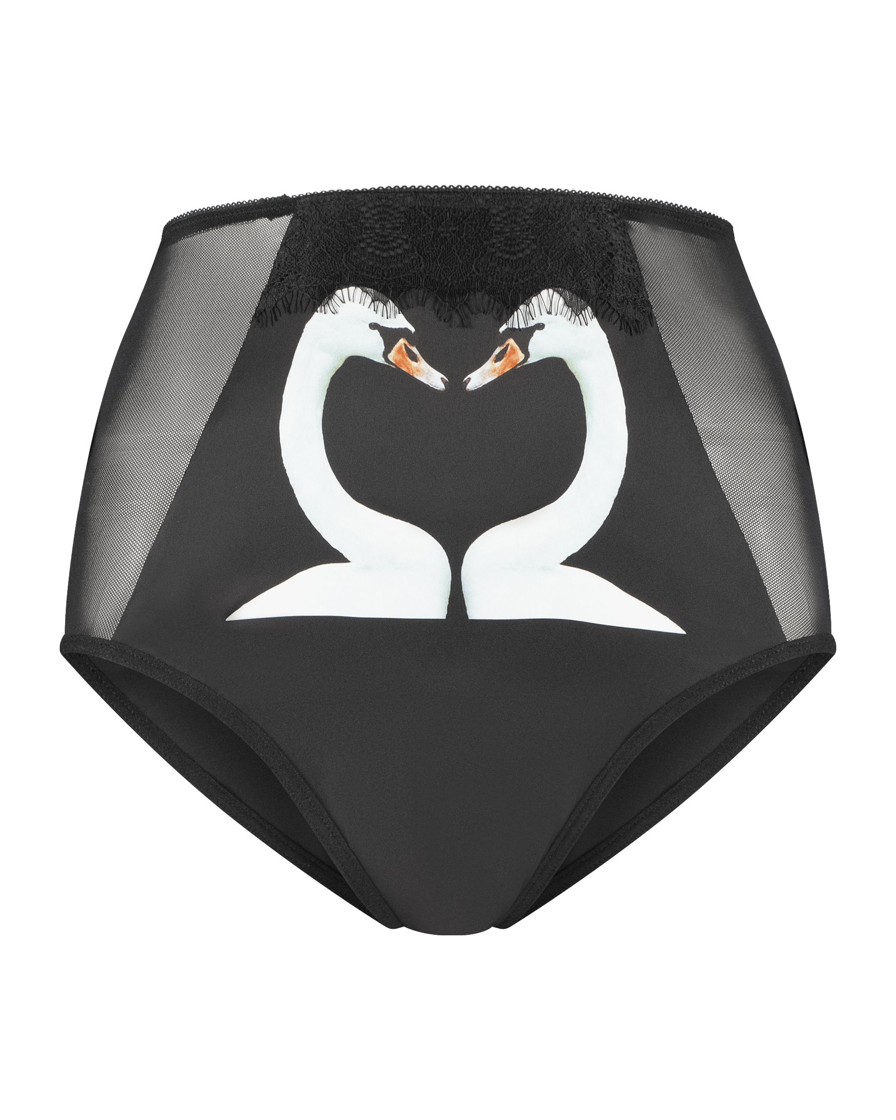 Swan Panty Black - Noblesse Oblige Lingerie