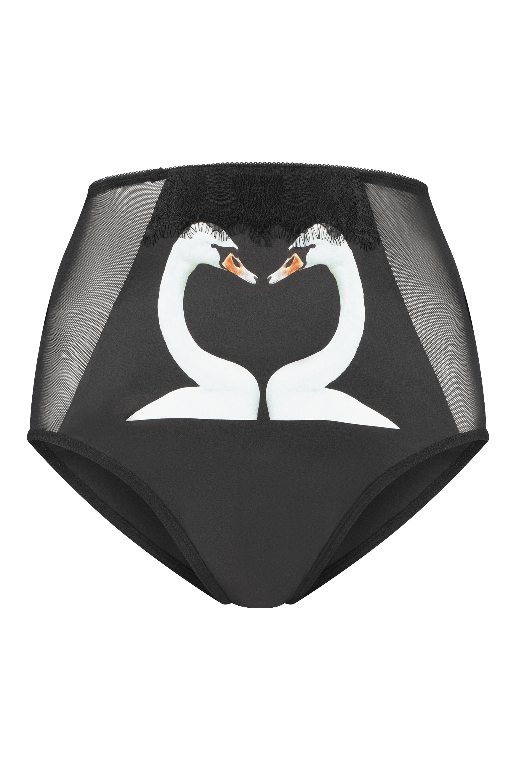 Swan Panty Black - Noblesse Oblige Lingerie