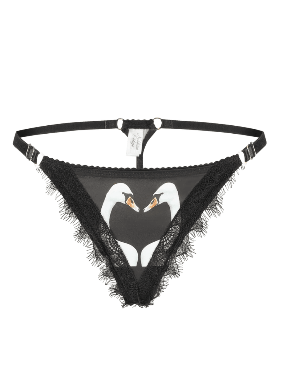 Swan String Black - Noblesse Oblige Lingerie
