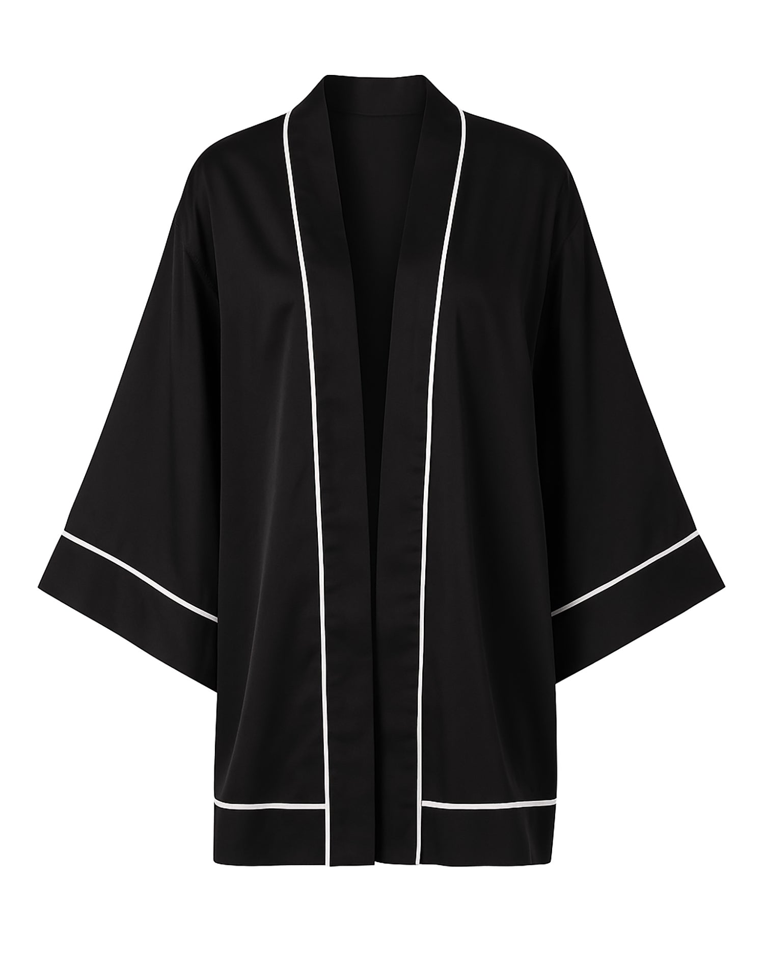 Swan Robe Black - Noblesse Oblige Lingerie
