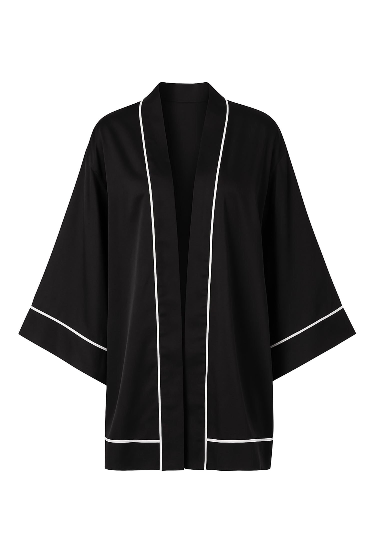 Swan Robe Black - Noblesse Oblige Lingerie