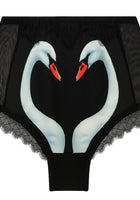 Swan Panty Black - Noblesse Oblige Lingerie