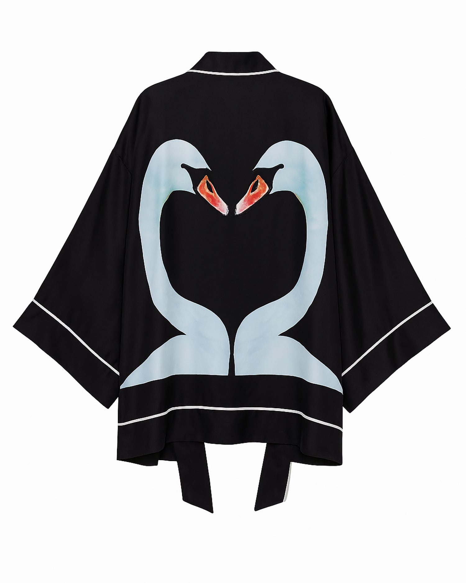 Swan Robe Black - Noblesse Oblige Lingerie
