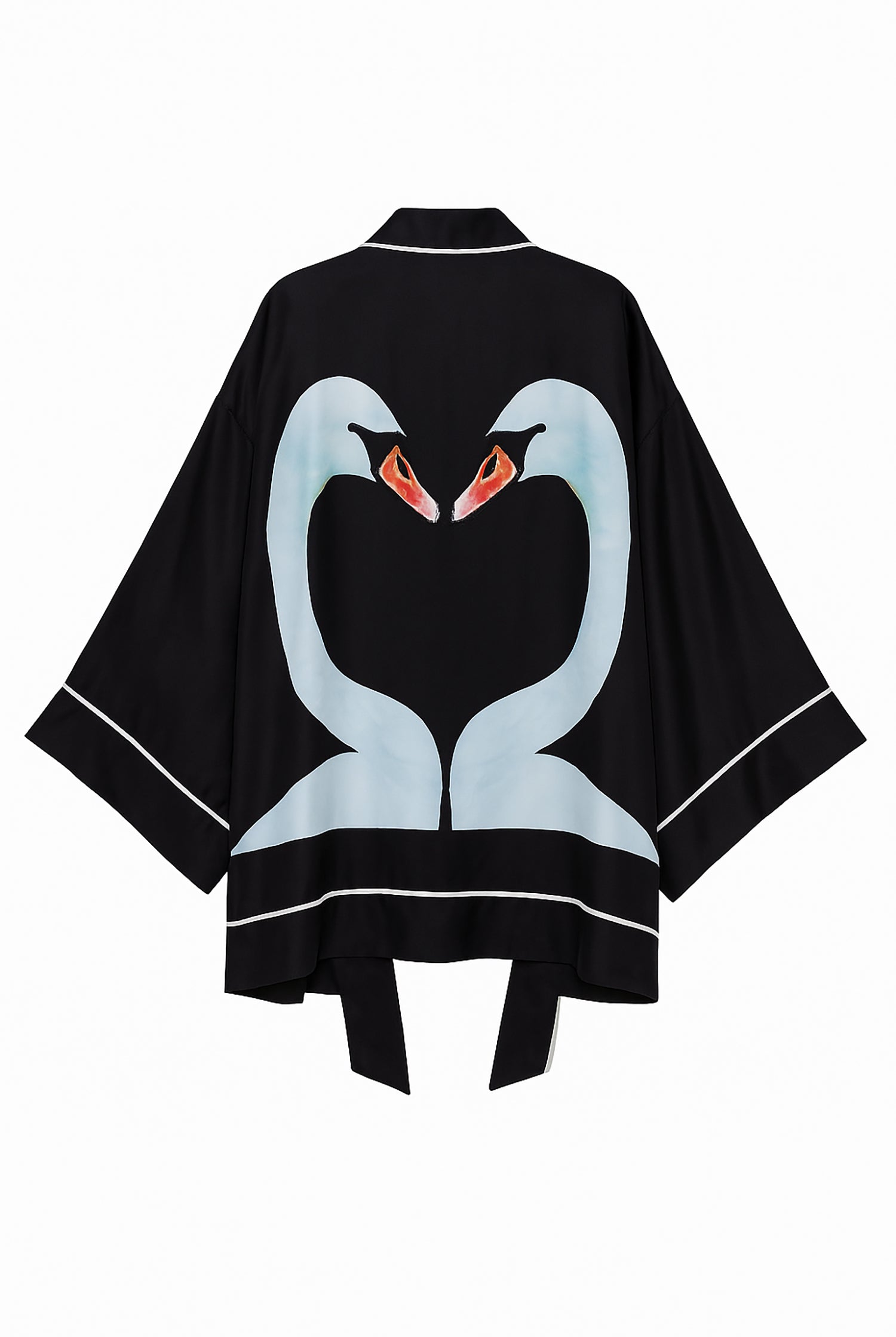 Swan Robe Black - Noblesse Oblige Lingerie