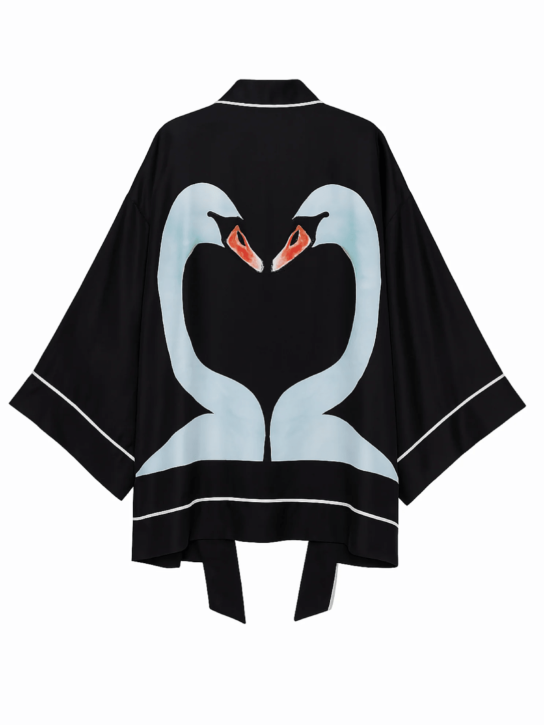 Swan Robe Black - Noblesse Oblige Lingerie