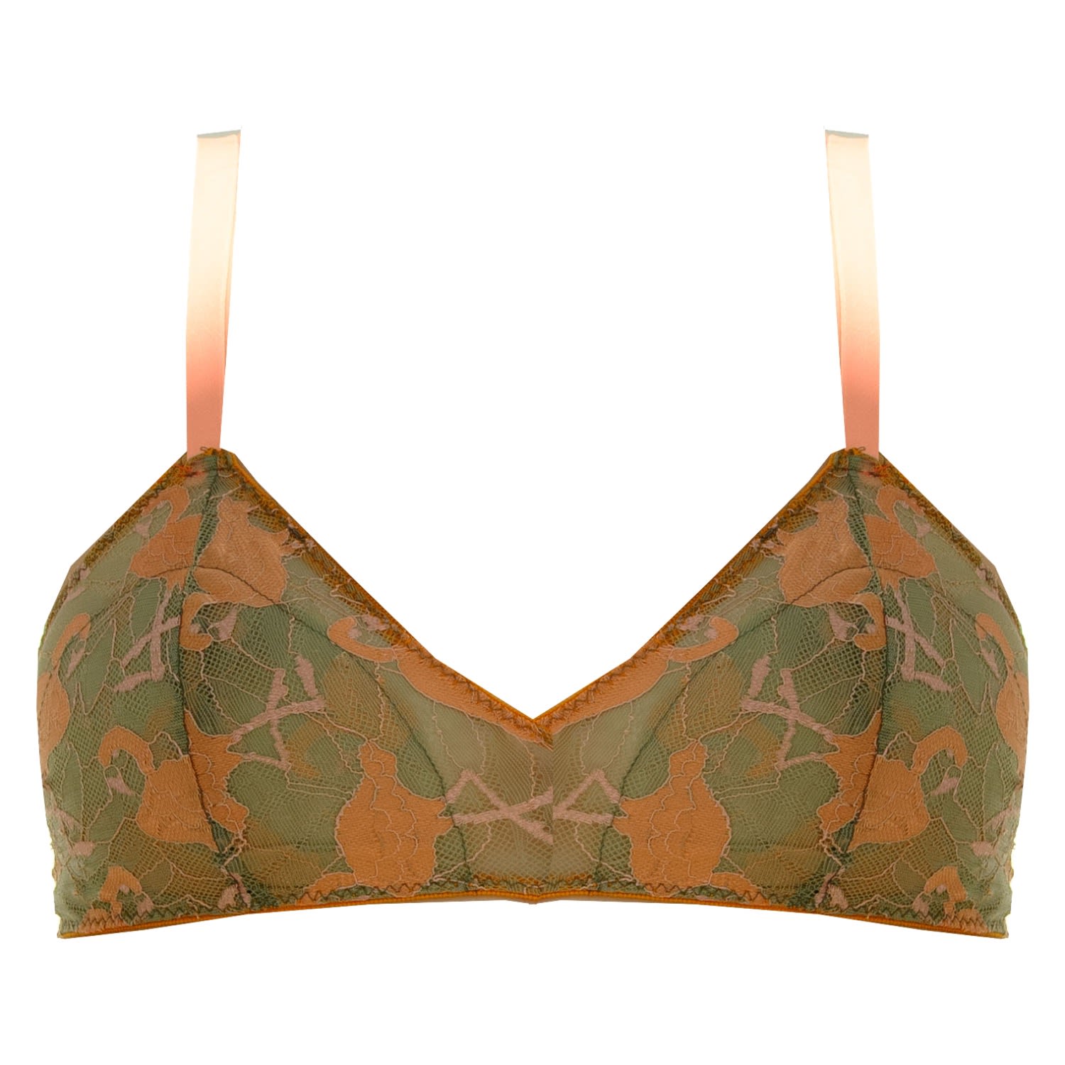 Flamingo Embroidered Bralette - Noblesse Oblige Lingerie