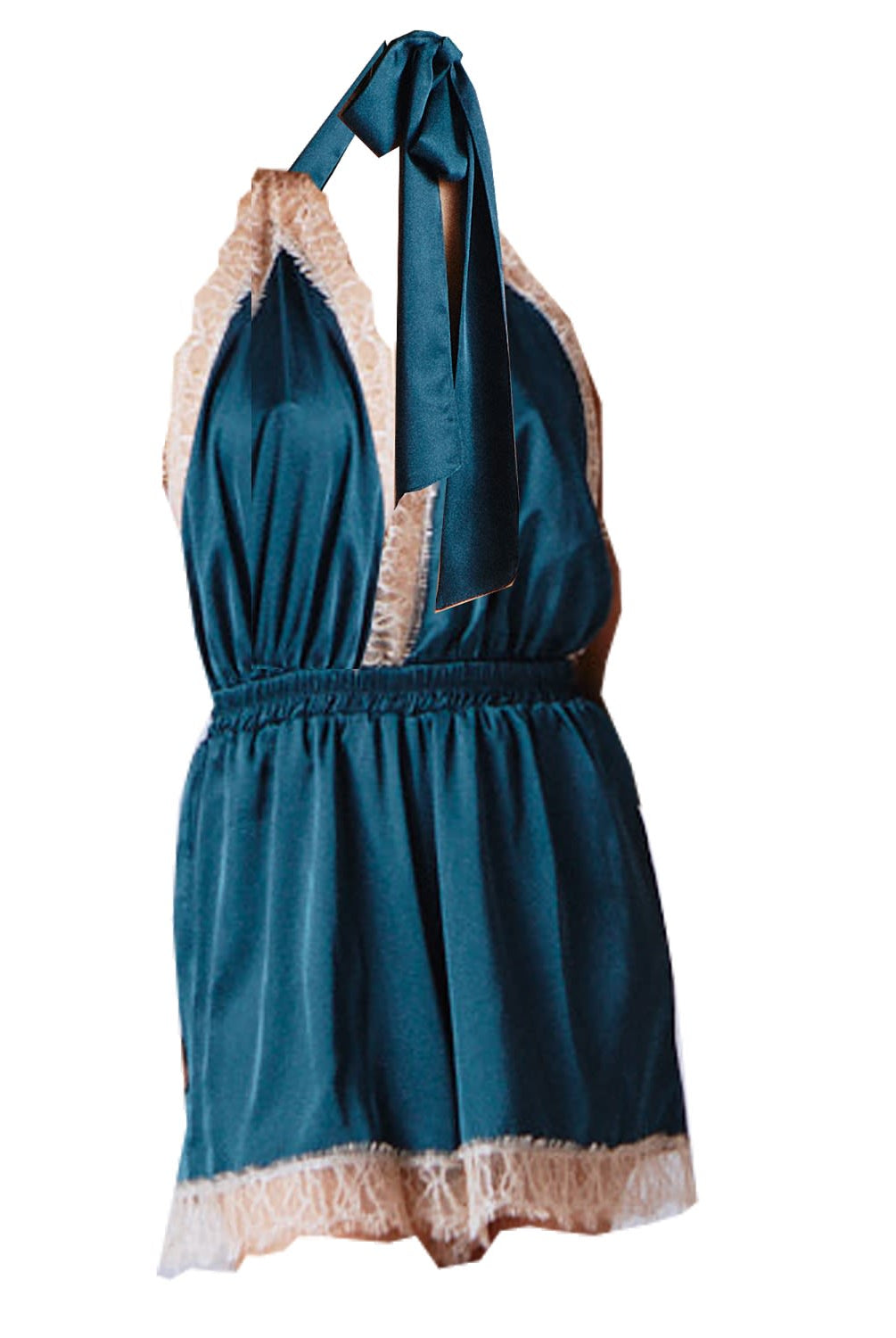 Luna Short Romper Petrol - Noblesse Oblige Lingerie