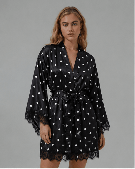 Luna Robe Polka Dot - Noblesse Oblige Lingerie