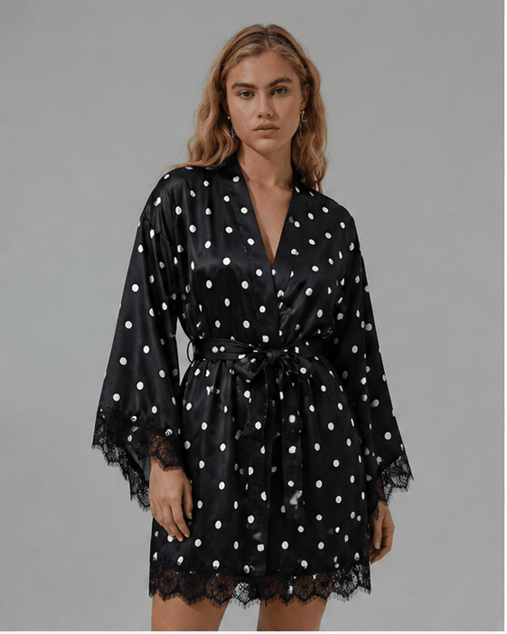Luna Robe Polka Dot - Noblesse Oblige Lingerie