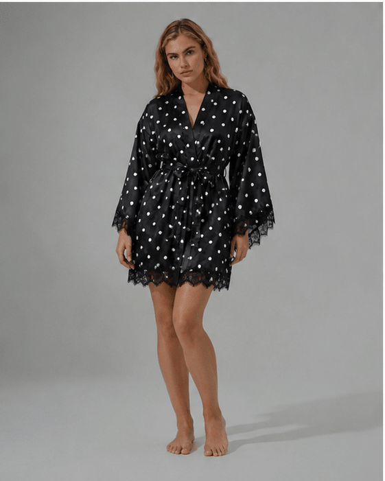 Luna Robe Polka Dot - Noblesse Oblige Lingerie