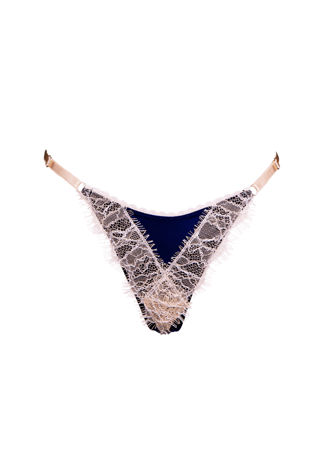 Luna String Navy - Noblesse Oblige Lingerie