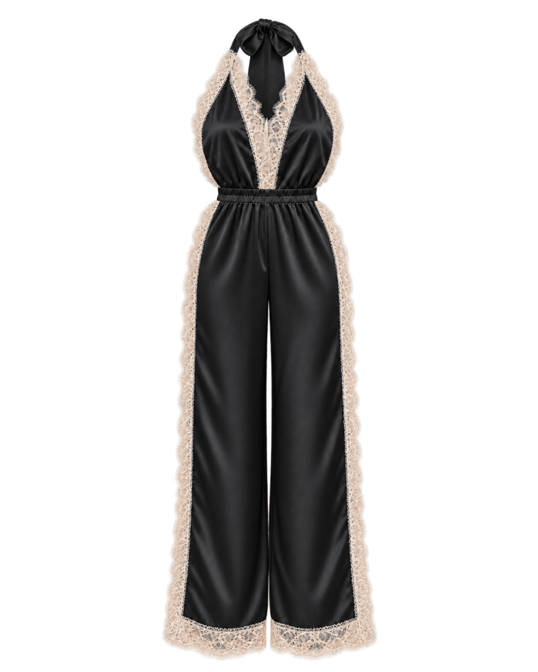 Luna Long Romper Black - Noblesse Oblige Lingerie
