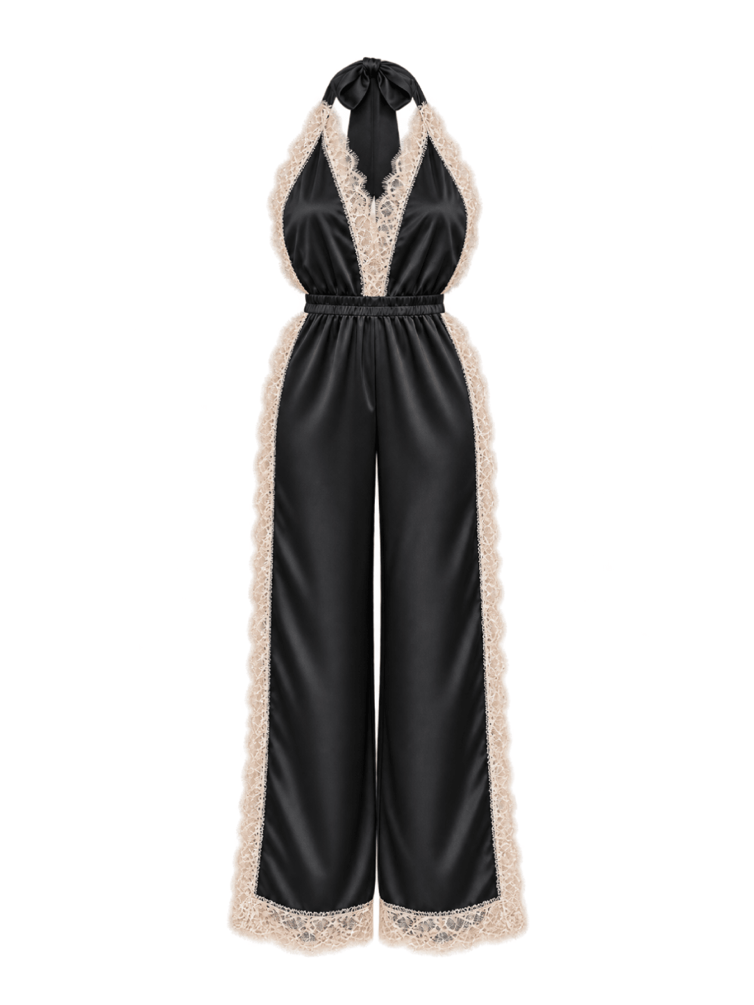Luna Long Romper Black - Noblesse Oblige Lingerie
