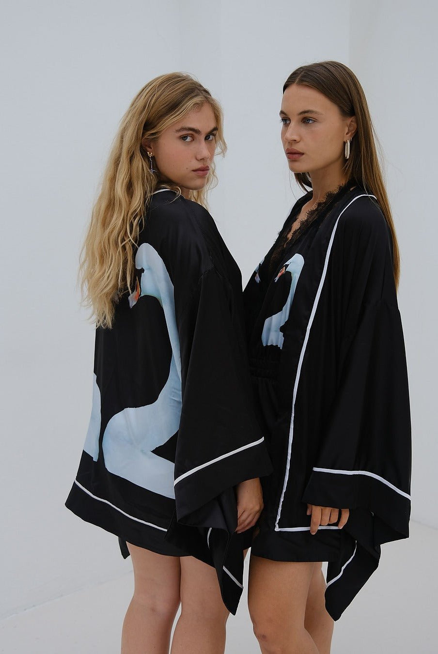 Swan Short Romper Black - Noblesse Oblige Lingerie