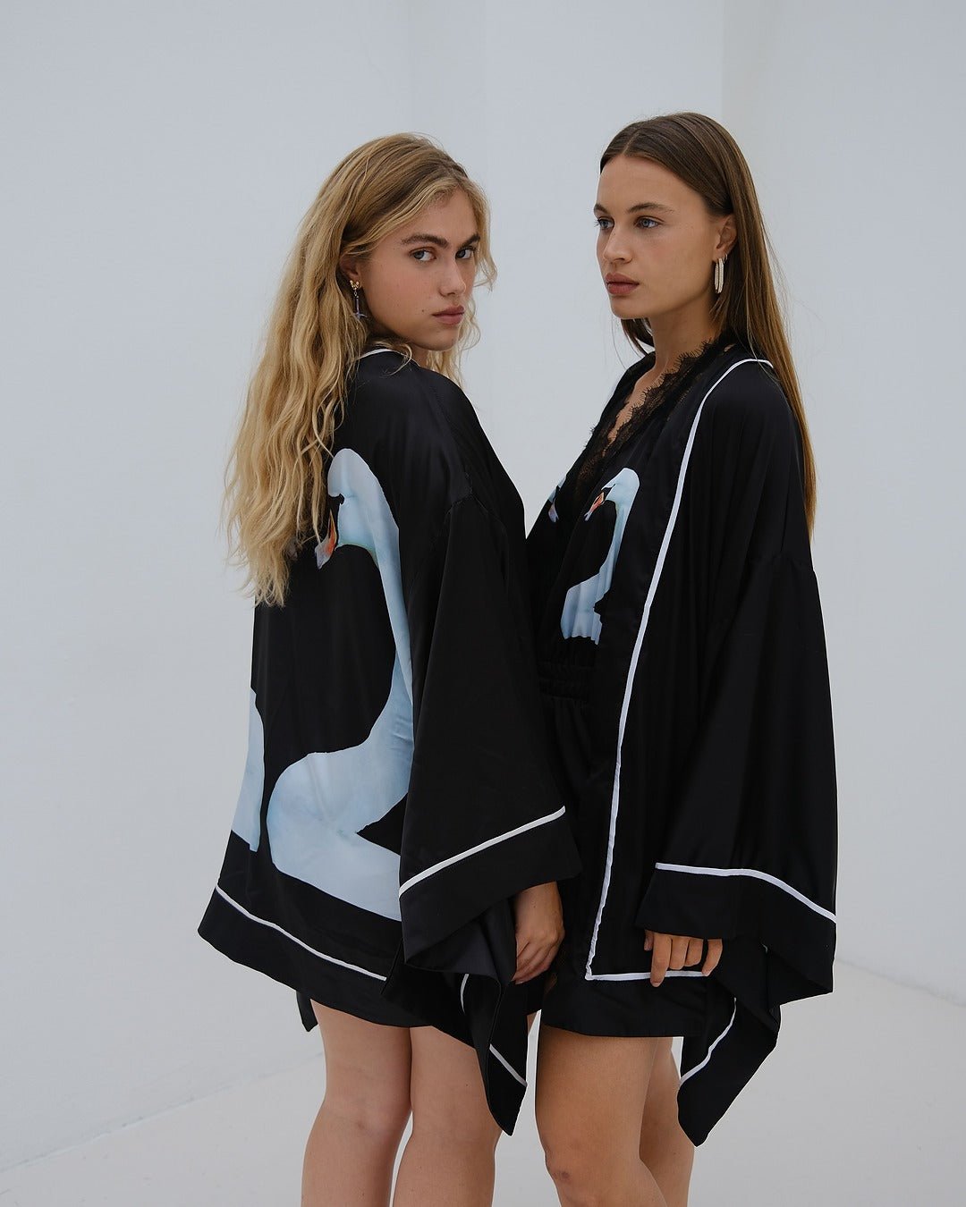 Swan Short Romper Black - Noblesse Oblige Lingerie