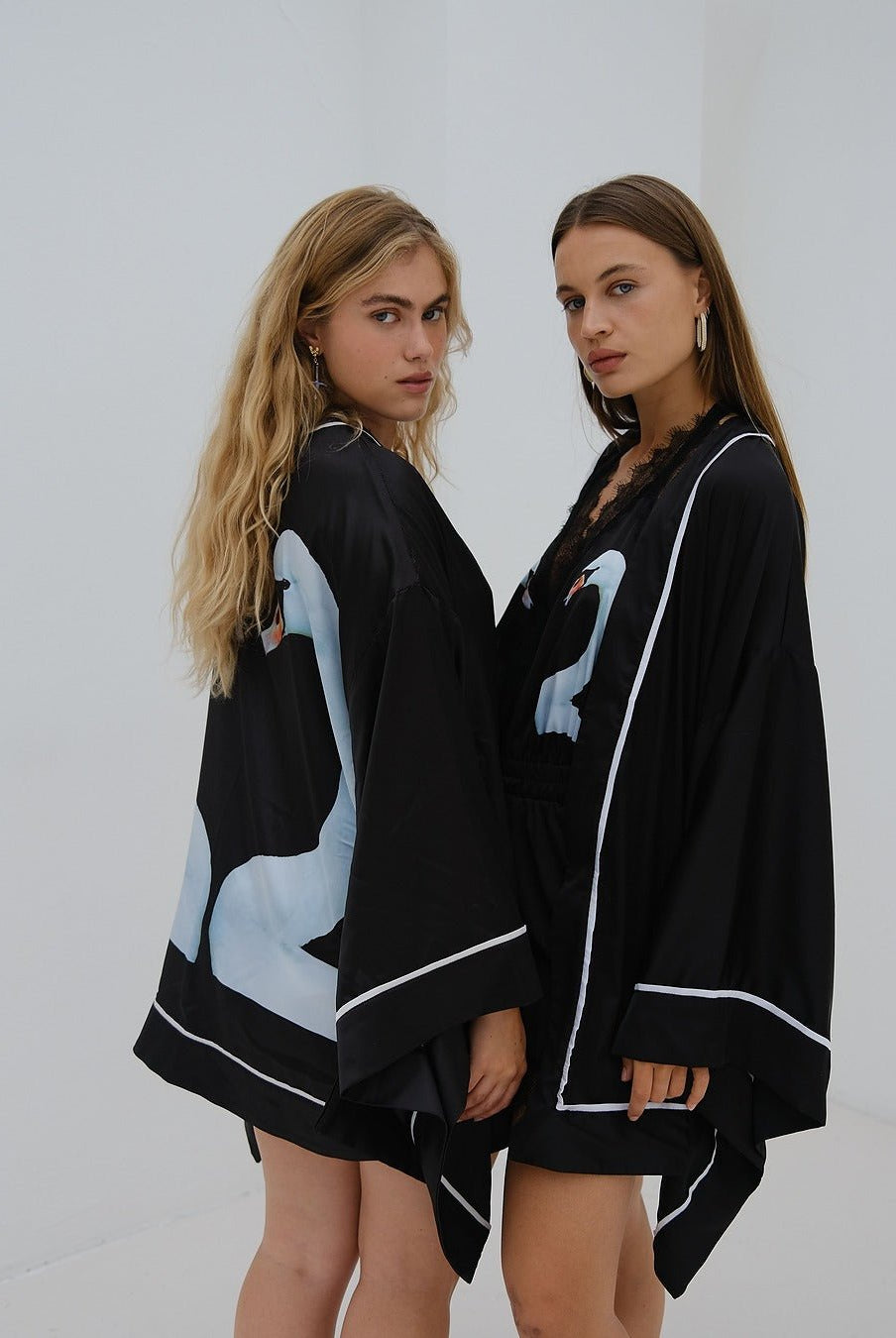 Swan Short Romper Black - Noblesse Oblige Lingerie