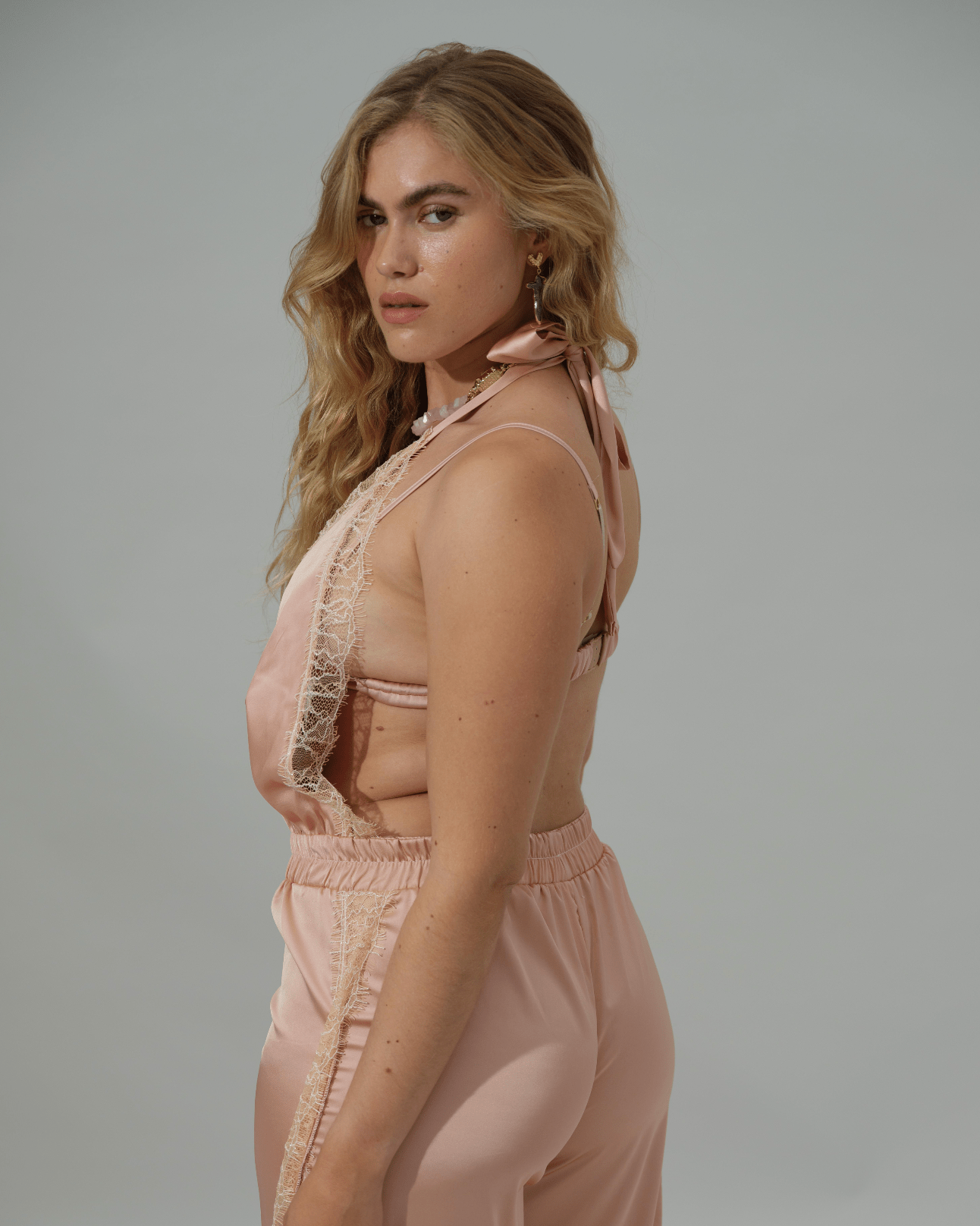 Luna Short Romper Nude - Noblesse Oblige Lingerie