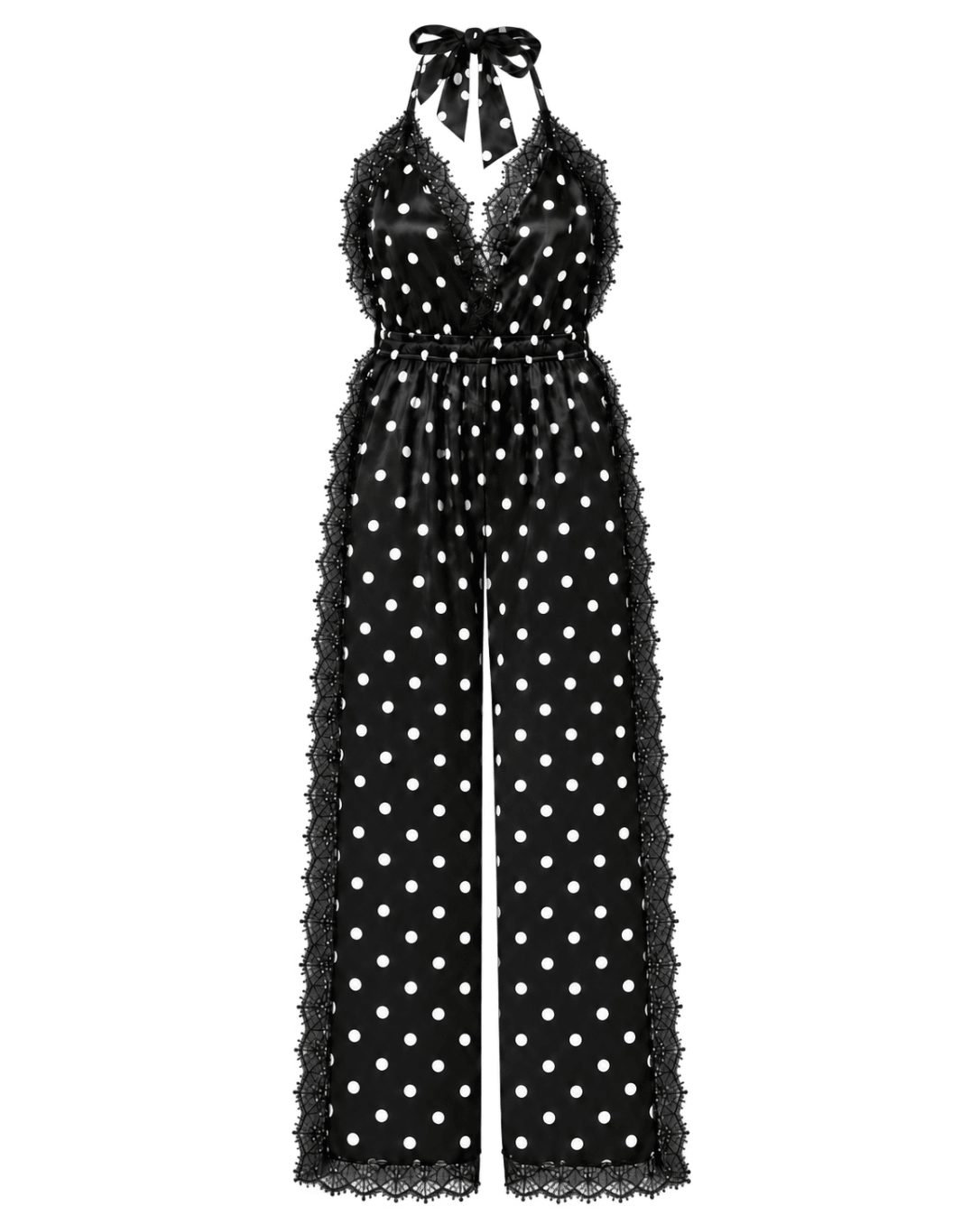 Luna Long Romper Polka Dot - Noblesse Oblige Lingerie