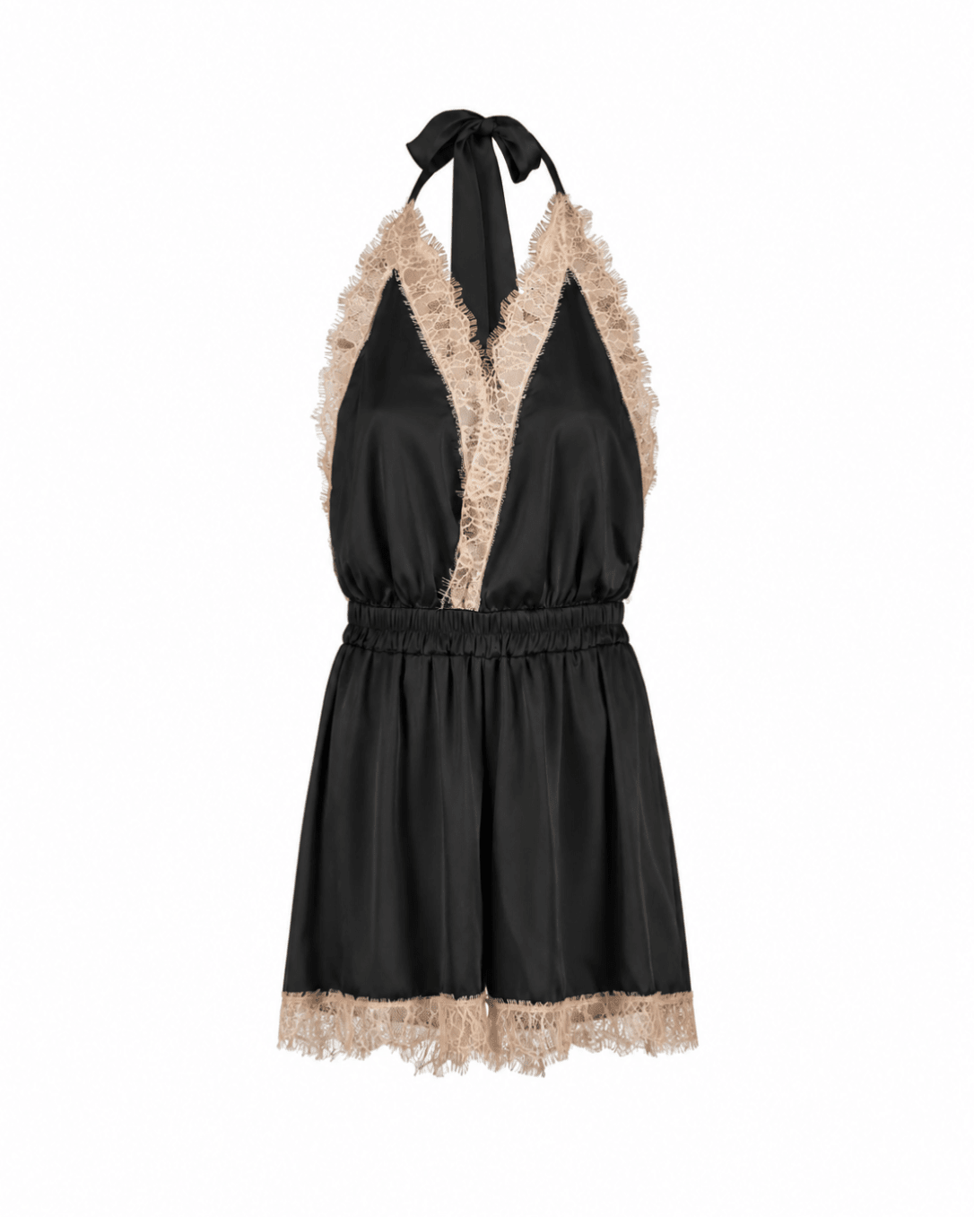 Luna Short Romper Black - Noblesse Oblige Lingerie