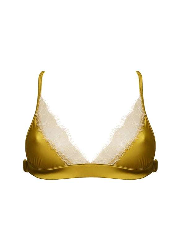 Luna Bralette Chartreuse - Noblesse Oblige Lingerie