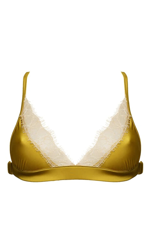 Luna Bralette Chartreuse - Noblesse Oblige Lingerie