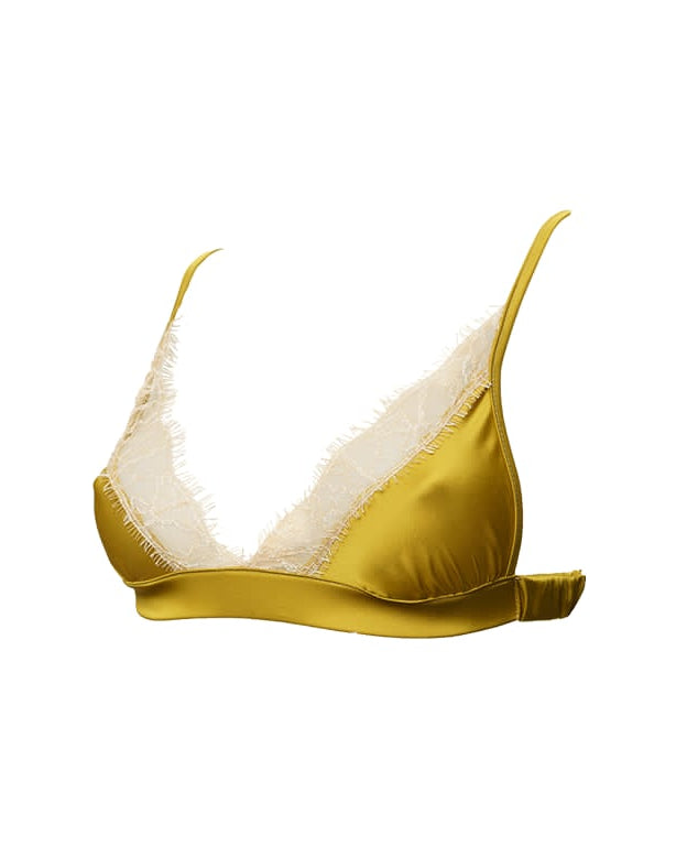 Luna Bralette Chartreuse - Noblesse Oblige Lingerie